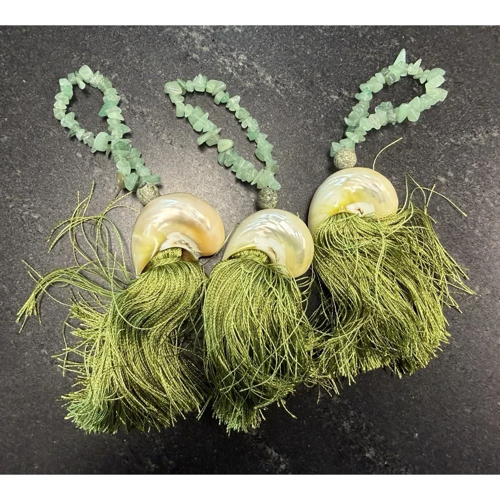 Lot 8 Handmade Shell Tassel Ornaments Coastal Beach Christmas Tree Decor‎ 7